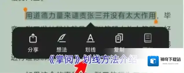 掌阅划线