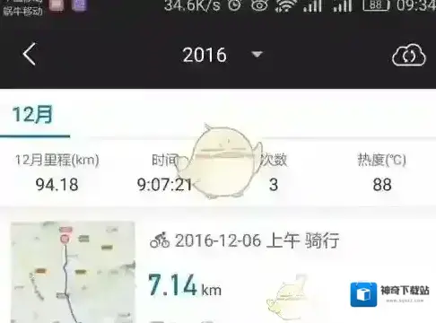 行者骑行历史记录