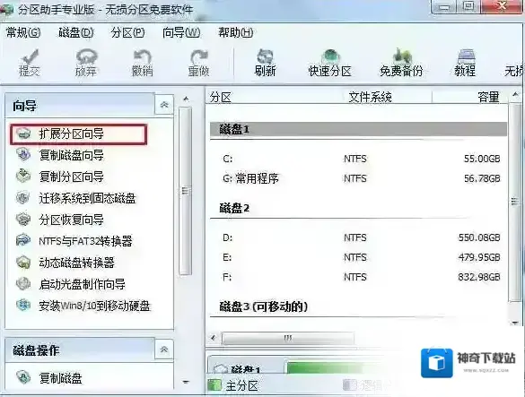 分区如下图