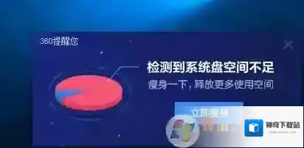 经常弹出检测到系统盘空间不足怎么解决？