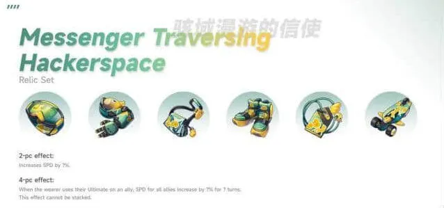 介绍崩坏星穹铁道穿越黑客空间的信使遗器