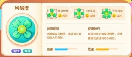 保卫萝卜4绿野奇缘风扇塔属性指南