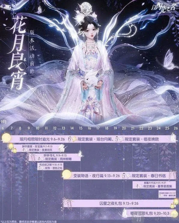 以闪亮之名花月良宵版本更新详细介绍