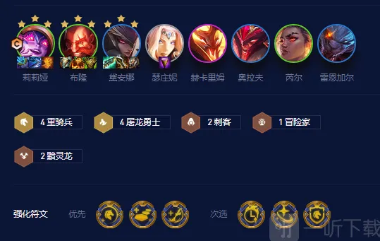 金铲铲之战屠龙黯灵莉莉娅阵容出装流程