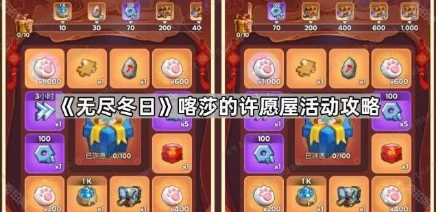 无尽冬日喀莎的许愿屋攻略大全