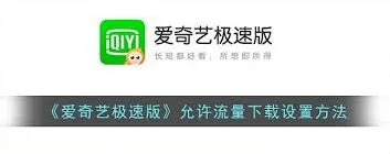 爱奇艺极速版流量下载权限开启方法
