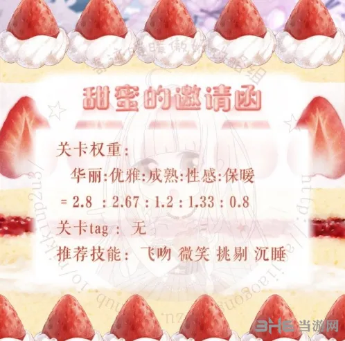 《奇迹暖暖》甜蜜的邀请函第一天梦幻甜点攻略指南