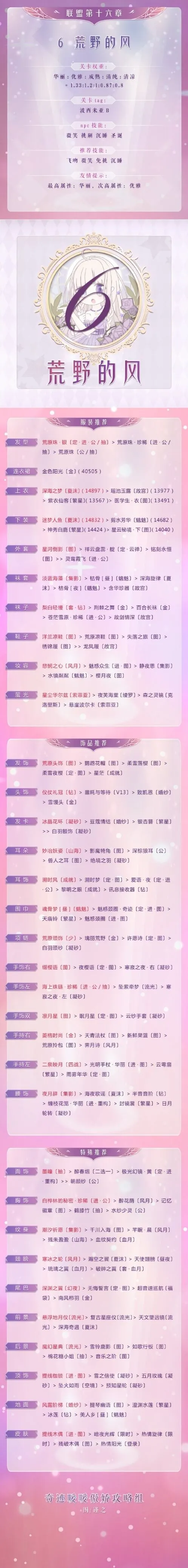 奇迹暖暖联盟16-6荒野的风全攻略