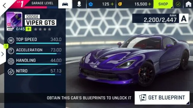 狂野飙车9道奇Viper Gts攻略 车辆属性详解