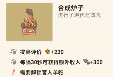 动物餐厅合成炉子解锁方法与效果一览