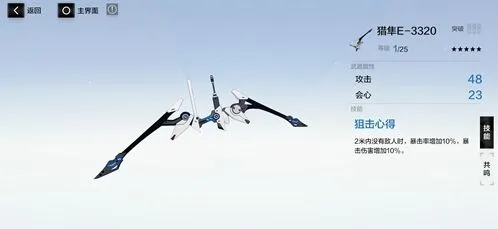 《战双帕弥什》猎隼E3320共鸣技能属性介绍