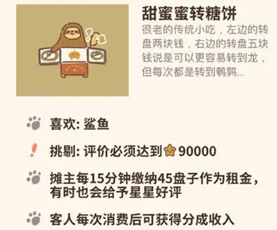 《动物餐厅》甜蜜蜜转糖饼条件介绍