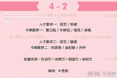 恋与制作人李泽言拍摄副本4-2教程 完整通关攻略