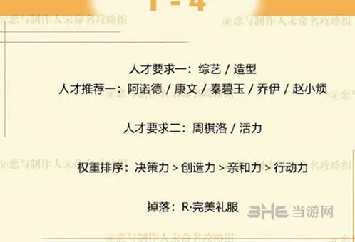 《恋与制作人》周棋洛副本1-4攻略详解