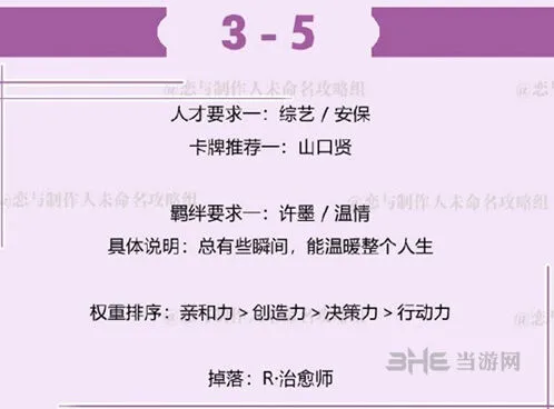 恋与制作人3-5关卡许墨羁绊攻略详解