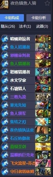 炉石传说夜色镇鱼人骑卡组对局技巧