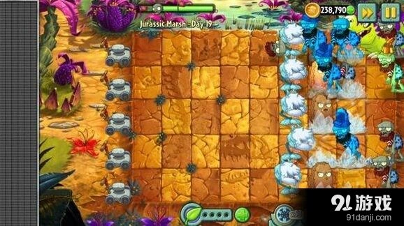 植物大战僵尸2第19天侏罗纪沼泽打法技巧