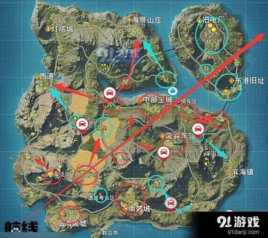 荒野行动航线怎么看 跳伞技巧全解教程