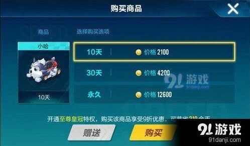 QQ飞车手游小哈永久版价格 12600金币贵吗