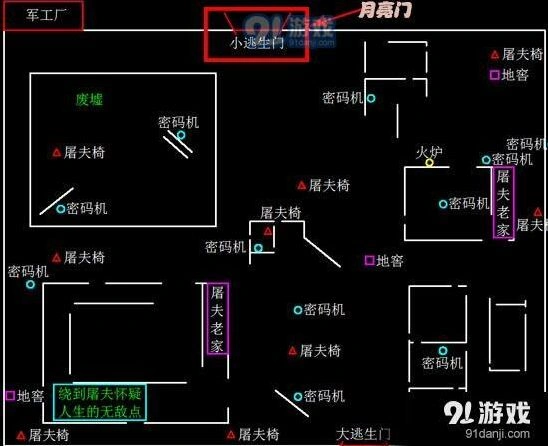 第五人格全地图逃生门位置说明