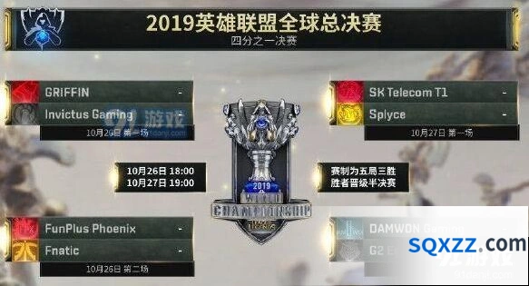 英雄联盟S9全球总决赛四分之一决赛阵容