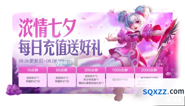 王者荣耀8.6每日充值活动奖励有哪些