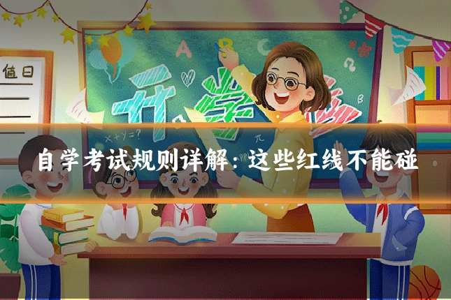 自学考试规则详解:这些红线不能碰