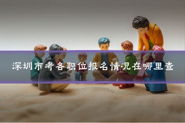深圳市考各职位报名情况在哪里查