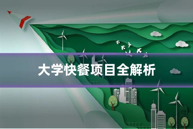 大学快餐项目全解析