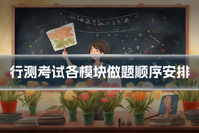 行测考试各模块做题顺序安排