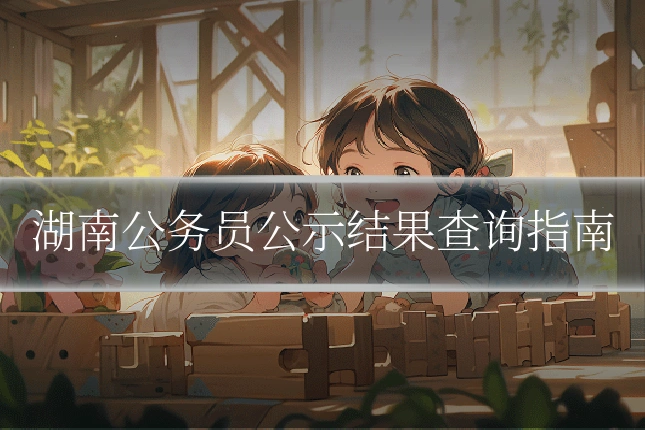 湖南公务员公示结果查询指南