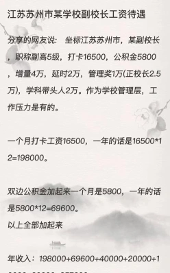 大学副校长工资