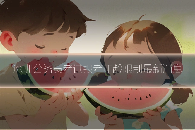 深圳公务员考试报考年龄限制最新消息