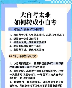 大自考转小自考