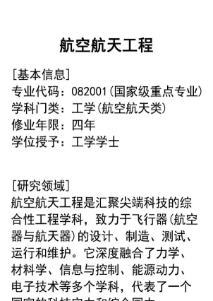 航空工程专业