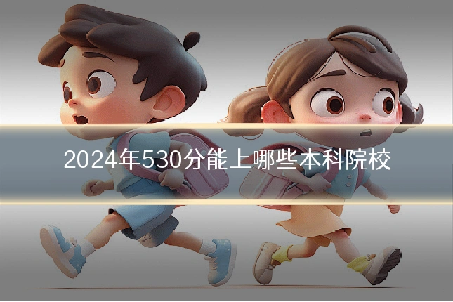 2024年530分能上哪些本科院校