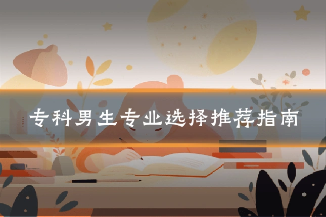 专科男生专业选择推荐指南