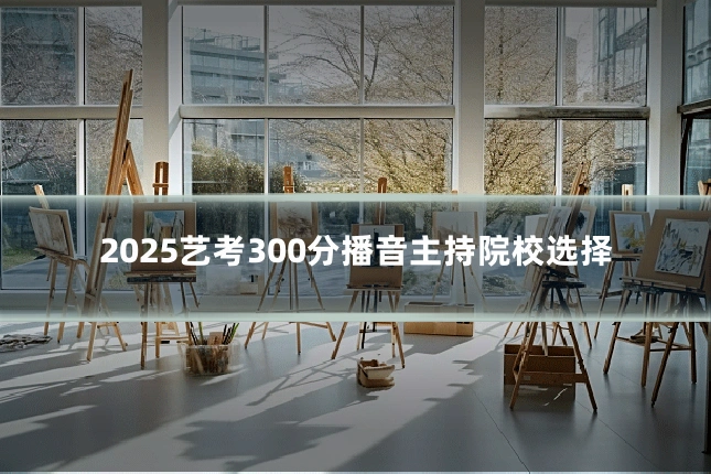 2025艺考300分播音主持院校选择
