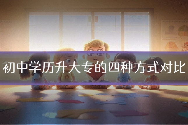 初中学历升大专的四种方式对比