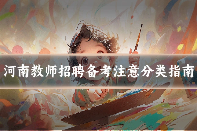 河南教师招聘备考注意分类指南