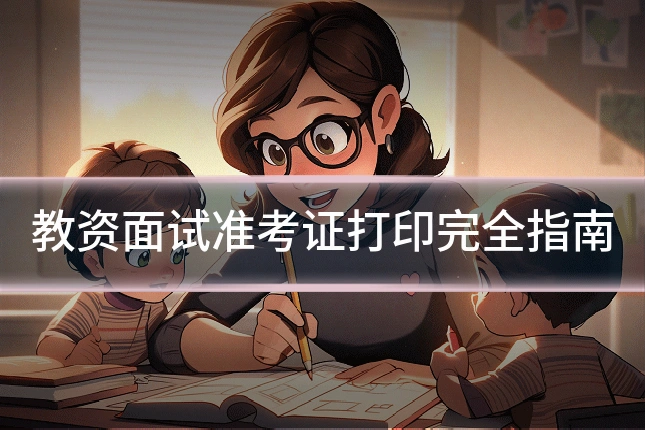 教资面试准考证打印完全指南
