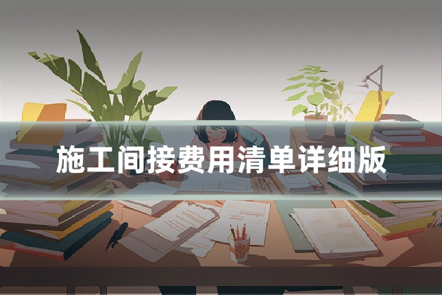施工间接费用清单详细版