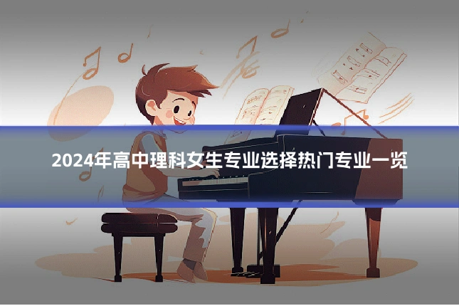 2024年高中理科女生专业选择热门专业一览