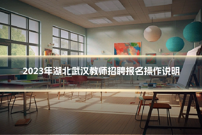 2023年湖北武汉教师招聘报名操作说明