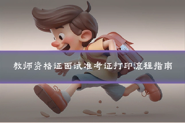 教师资格证面试准考证打印流程指南