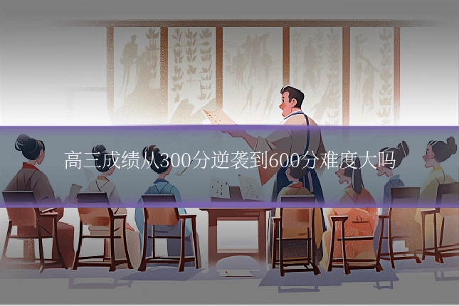 高三成绩从300分逆袭到600分难度大吗