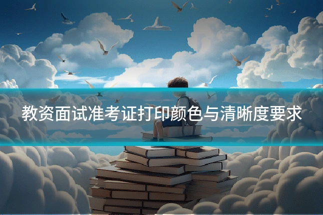 教资面试准考证打印颜色与清晰度要求