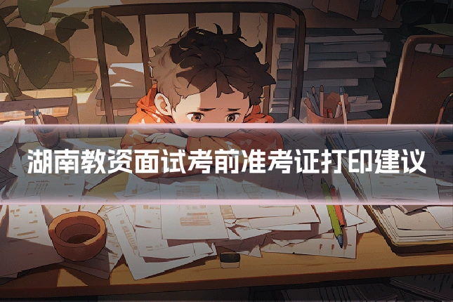 湖南教资面试考前准考证打印建议