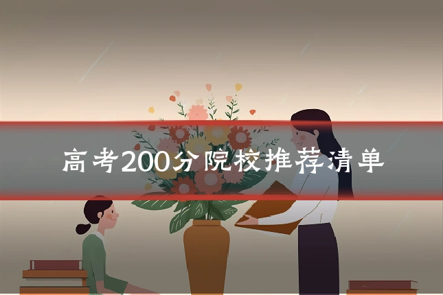 高考200分院校推荐清单