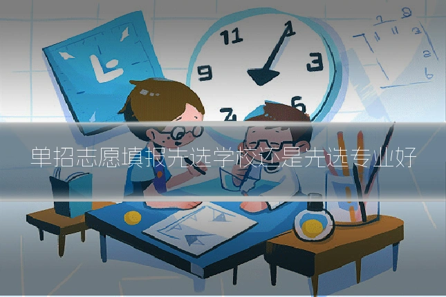 单招志愿填报先选学校还是先选专业好
